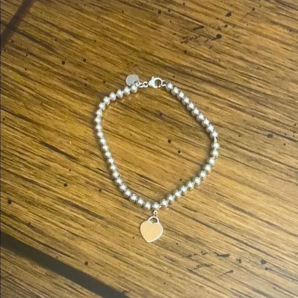 Tiffany & Co. Silver Heart Charm Bracelet